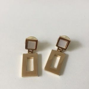 St. John Geometric Drop Earrings